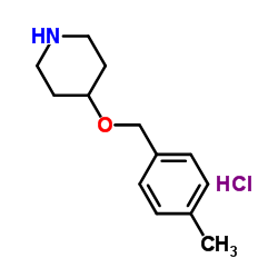 4-[(4-Methylbenzyl)oxy]piperidine hydrochloride structure