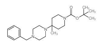 1-Boc-4-(4-苄基哌嗪-1-基)-4-甲基哌啶结构式