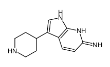 3-(4-哌啶基)-1H-吡咯并[2,3-B]吡啶-6-胺结构式
