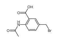 2-acetamido-5-(bromomethyl)benzoic acid Structure