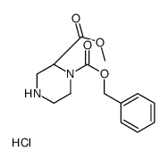 (R)-PIPERAZINE-1,2-DICARBOXYLIC ACID 1-BENZYL ESTER 2-METHYL ESTER Structure