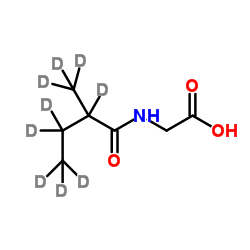 N-[2-(2H3)Methyl(2H6)butanoyl]glycine结构式