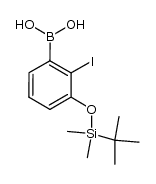 {3-[(t-butyldimethylsilyl)oxy]-2-iodophenyl}boronic acid Structure