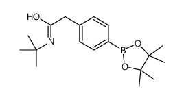 N-(叔丁基)-2-(4-(4,4,5,5-四甲基-1,3,2-二氧硼杂环戊烷-2-基)苯基)乙酰胺图片