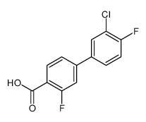 4-(3-chloro-4-fluorophenyl)-2-fluorobenzoic acid结构式