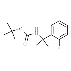 tert-Butyl N-[2-(2-fluorophenyl)propan-2-yl]carbamate Structure