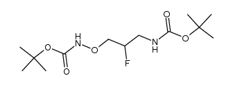 N,N'-bis[(tert-butyloxy)carbonyl]-3-(aminooxy)-2-fluoropropanamine Structure