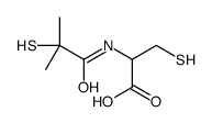 N-(2-Mercapto-2-methylpropionyl)-DL-cysteine结构式
