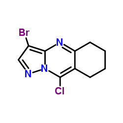 Pyrazolo[5,1-b]quinazoline, 3-bromo-9-chloro-5,6,7,8-tetrahydro结构式