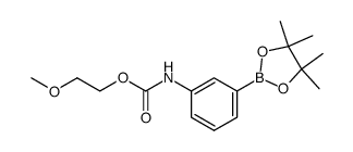 2-methoxyethyl [3-(4,4,5,5-tetramethyl-1,3,2-dioxaborolan-2-yl)phenyl]carbamate结构式