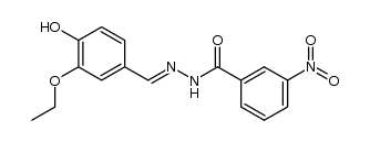 3-nitro-benzoic acid-(3-ethoxy-4-hydroxy-benzylidenehydrazide)结构式