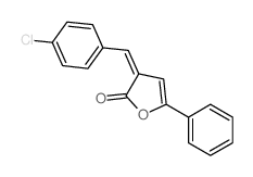 3-[(4-chlorophenyl)methylidene]-5-phenyl-furan-2-one结构式