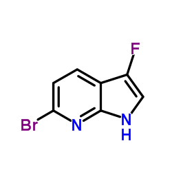 6-Bromo-3-fluoro-1H-pyrrolo[2,3-b]pyridine结构式