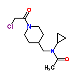 N-{[1-(Chloroacetyl)-4-piperidinyl]methyl}-N-cyclopropylacetamide结构式