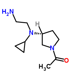 1-{(3R)-3-[(2-Aminoethyl)(cyclopropyl)amino]-1-pyrrolidinyl}ethanone Structure