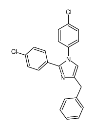 4-benzyl-1,2-bis(4-chlorophenyl)-1H-imidazole结构式