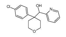 [4-(4-chlorophenyl)oxan-4-yl]-pyridin-2-ylmethanol结构式