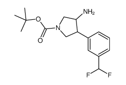 tert-butyl 3-amino-4-[3-(difluoromethyl)phenyl]pyrrolidine-1-carboxylate Structure