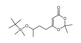 2,2-Dimethyl-6-(3-tert-butyldimethylsilyloxybutyl)-1,3-dioxin-4-one结构式