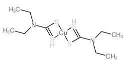 Copper,bis(diethylcarbamodithioato-kS,kS')-, (SP-4-1)- (9CI) Structure