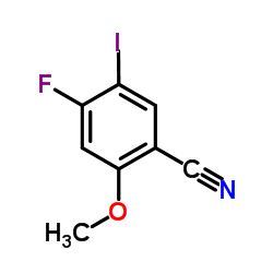 4-Fluoro-5-iodo-2-methoxybenzonitrile Structure