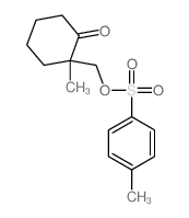 2-methyl-2-[(4-methylphenyl)sulfonyloxymethyl]cyclohexan-1-one structure