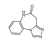 4H-(1,2,4)-triazolo(4,3-a)(1,5)benzodiazepin-5(6H)-one结构式