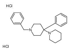 1-benzyl-4-phenyl-4-piperidin-1-ium-1-ylpiperidin-1-ium,dichloride Structure