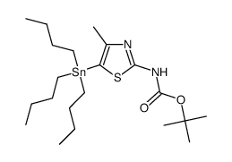 tert-butyl (4-methyl-5-(tributylstannyl)thiazol-2-yl)carbamate Structure