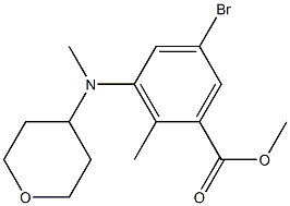 Benzoic acid, 5-broMo-2-Methyl-3-[Methyl(tetrahydro-2H-pyran-4-yl)aMino]-, Methyl ester Structure