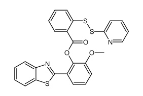 2-(benzo[d]thiazol-2-yl)-6-methoxyphenyl 2-(pyridin-2-yldisulfanyl)benzoate Structure
