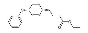 4-((1S,4S)-4-Phenylsulfanyl-cyclohex-2-enyl)-butyric acid ethyl ester Structure