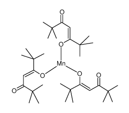 三(2,2,6,6-四甲基-3,5-庚烯酸)锰结构式