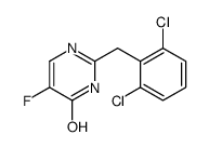 2-[(2,6-dichlorophenyl)methyl]-5-fluoro-1H-pyrimidin-6-one Structure