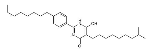 4-hydroxy-5-(8-methylnonyl)-2-(4-octylphenyl)-1H-pyrimidin-6-one结构式