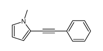 1-methyl-2-(2-phenylethynyl)pyrrole Structure