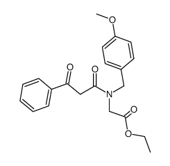 ethyl N-benzoylacetyl-N-(4-methoxy)benzylglycinate结构式