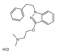 N,N-dimethyl-2-[1-(2-phenylethyl)indazol-3-yl]oxyethanamine,hydrochloride Structure