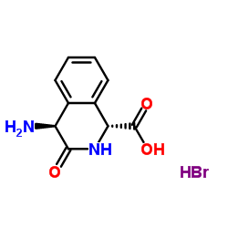 (1R,4S)-rel-4-Amino-1,2,3,4-tetrahydro-3-oxo-1-isoquinolinecarboxylic Acid Hydrobromide Structure