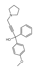 1-(4-methoxyphenyl)-1-phenyl-4-(pyrrolidin-1-yl)but-2-yn-1-ol Structure