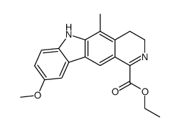 ethyl 3,4-dihydro-9-methoxy-5-methyl-6H-pyrido(4,3-b)carbazole-1-carboxylate结构式