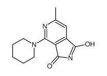 6-methyl-4-piperidin-1-ylpyrrolo[3,4-c]pyridine-1,3-dione结构式