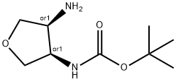 叔-丁基 ((3R,4S)-4-氨基四氢呋喃-3-基)氨基甲酯结构式