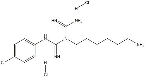 N-(6-AMinohexyl)-N'-(4-chlorophenyl)iMidodicarboniMidic DiaMide Dihydrochloride Structure