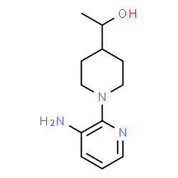 1-(1-(3-Aminopyridin-2-yl)piperidin-4-yl)ethan-1-ol结构式