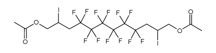 (2,11-Diiodo-4,4,5,5,6,6,7,7,8,8,9,9-dodecafluorododecane-1,12-diyl) diacetate结构式