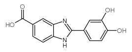 2-(3,4-Dihydroxy-phenyl)-1H-benzimidazole-5-carboxylic acid结构式