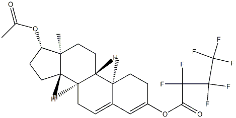 Androsta-3,5-diene-3,17β-diol 17-acetate 3-(heptafluorobutyrate) Structure