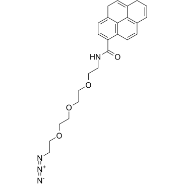 Pyrene-amido-PEG4-azide结构式