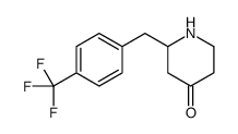 2-[[4-(trifluoromethyl)phenyl]methyl]piperidin-4-one结构式